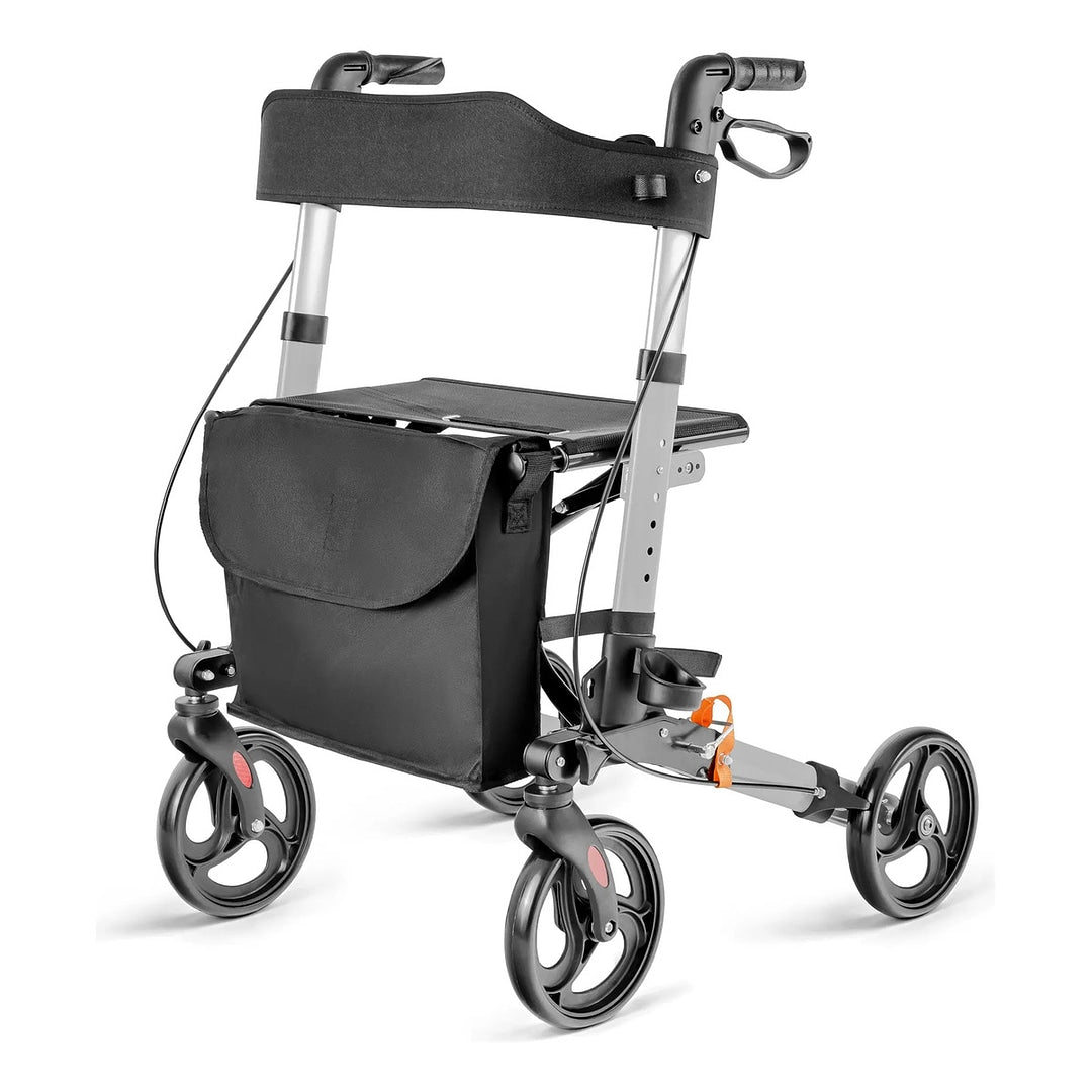 Andador Adulto Idoso 4 Rodas Dobrável Premium Hidráulico (SC303) - Hidrolight