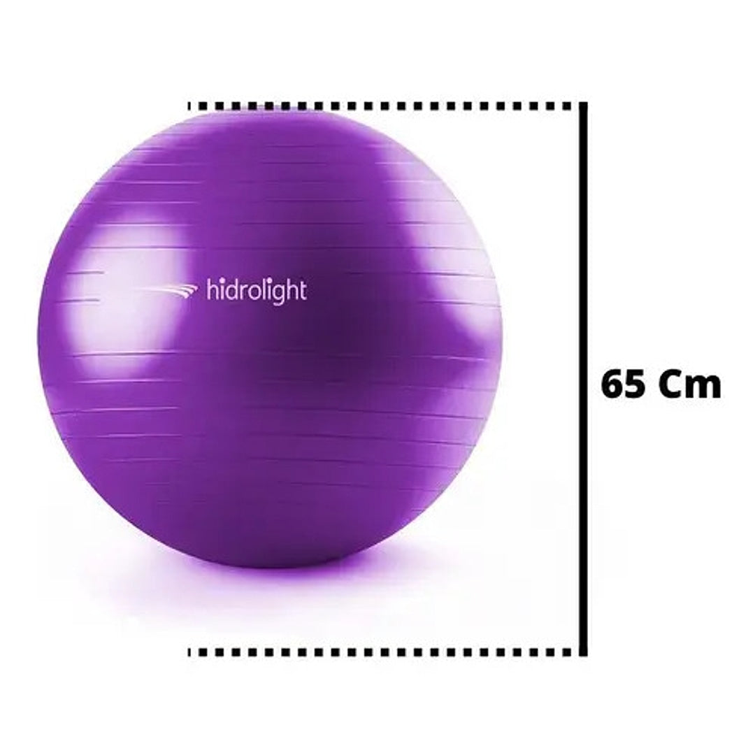 Bola de Exercícios Roxa 65 cm - Hidrolight - Pilates, Yoga e Fisioterapia