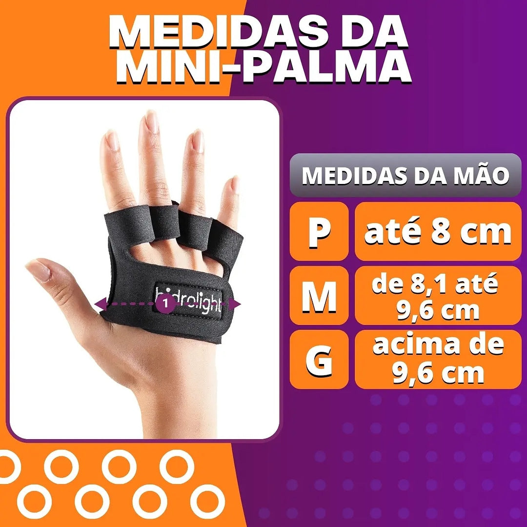 Luva Academia Mini Palma de Neoprene Antiderrapante - Hidrolight