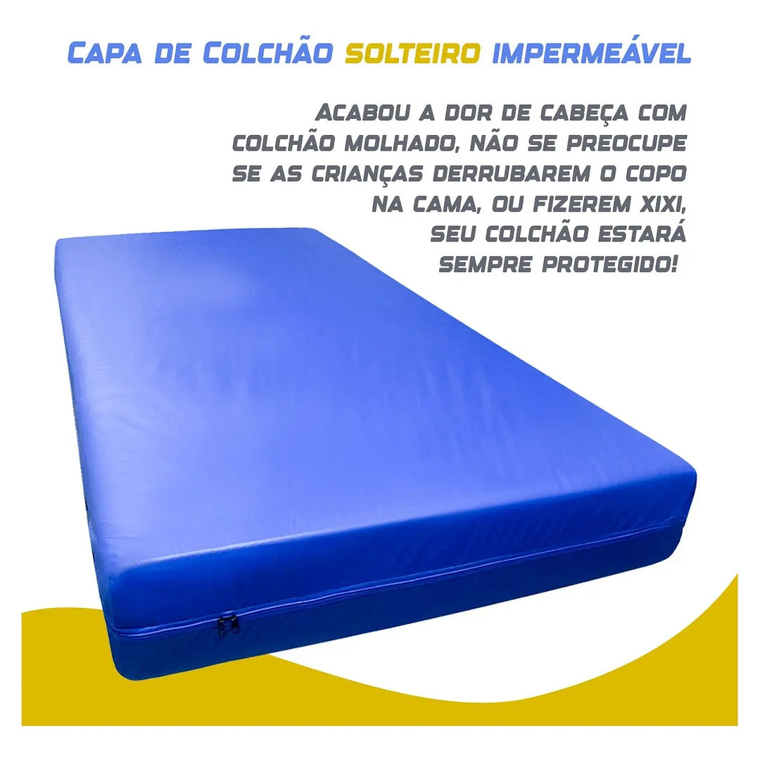 Capa P/ Col Com Ziper 0,88 X 1,88 X 0,12 Cm Azul Royal Central Alerg