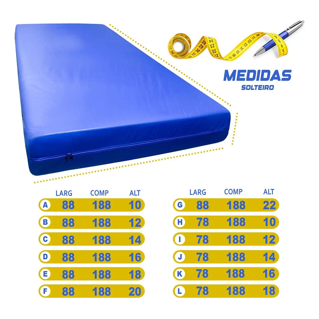 Capa P/ Col Com Ziper 0,88 X 1,88 X 0,12 Cm Azul Royal Central Alerg