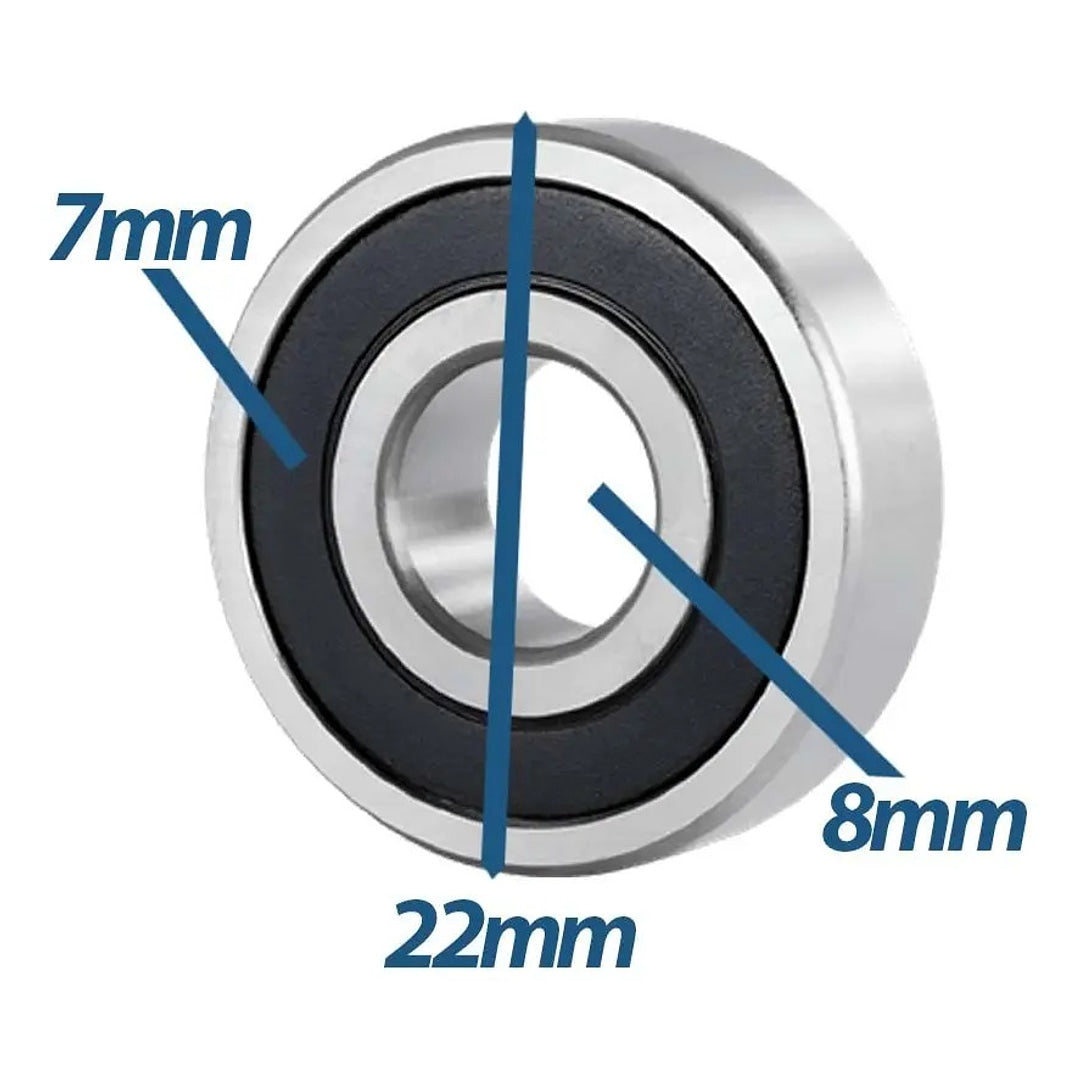 Roda Dianteira Pneu Maciço Aro 8" para Cadeira de Rodas D400 - Dellamed