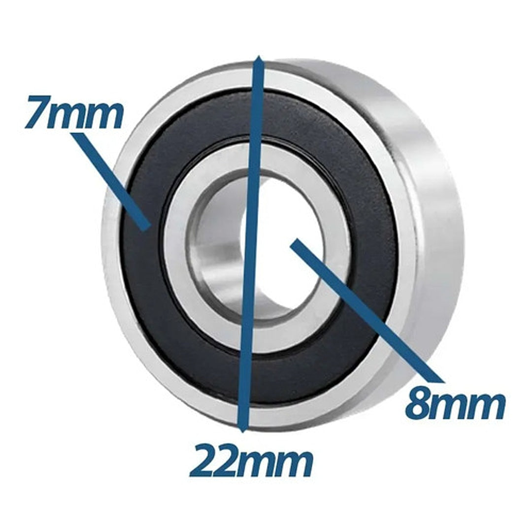 Roda Dianteira Pneu Maciço Aro 8" para Cadeira de Rodas D400 - Dellamed