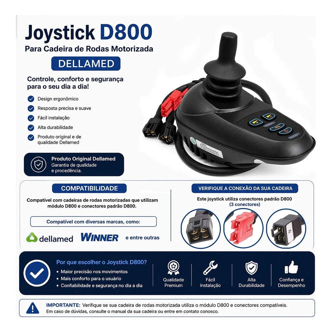 Controlador - Joystick Completo D800 Dellamed