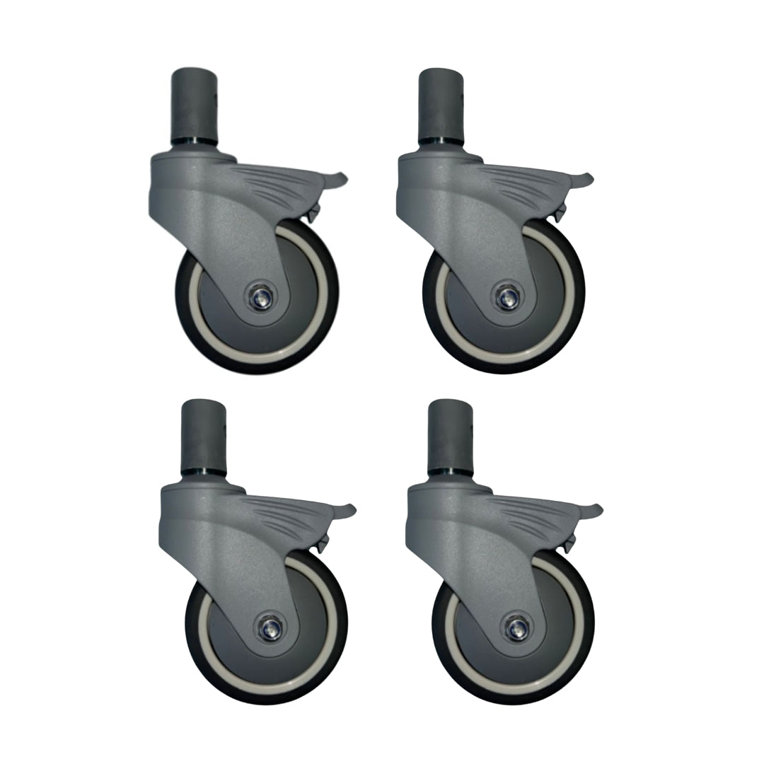 Roda/Rodinha para Cadeira de Banho D60 - Jogo com 4 Rodízios - Dellamed