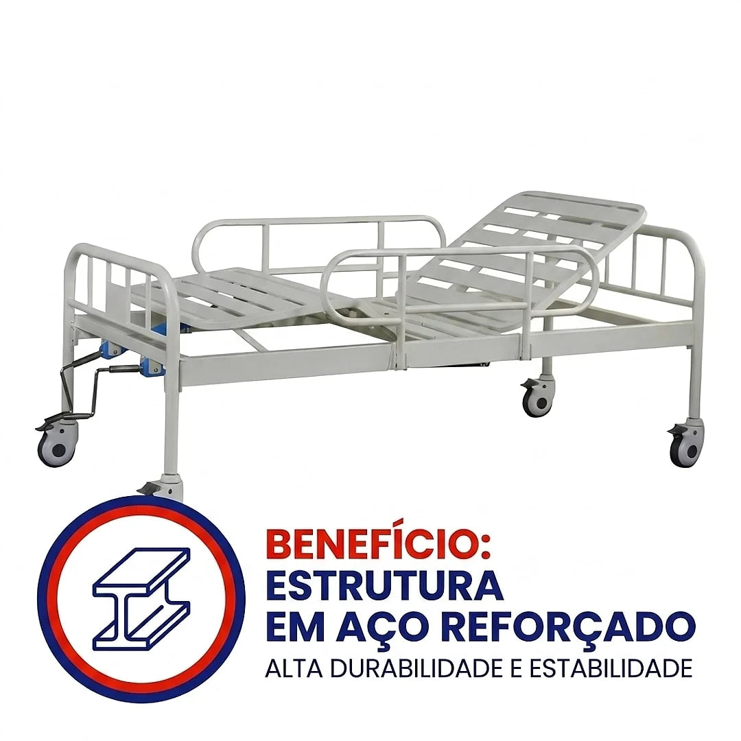 Cama Fawler Hospitalar 2 Manivelas - Supermedy - OUTLET