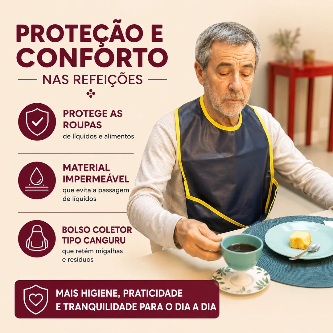 Babador Canguru Impermeável Tam único Azul - Natural Home Care