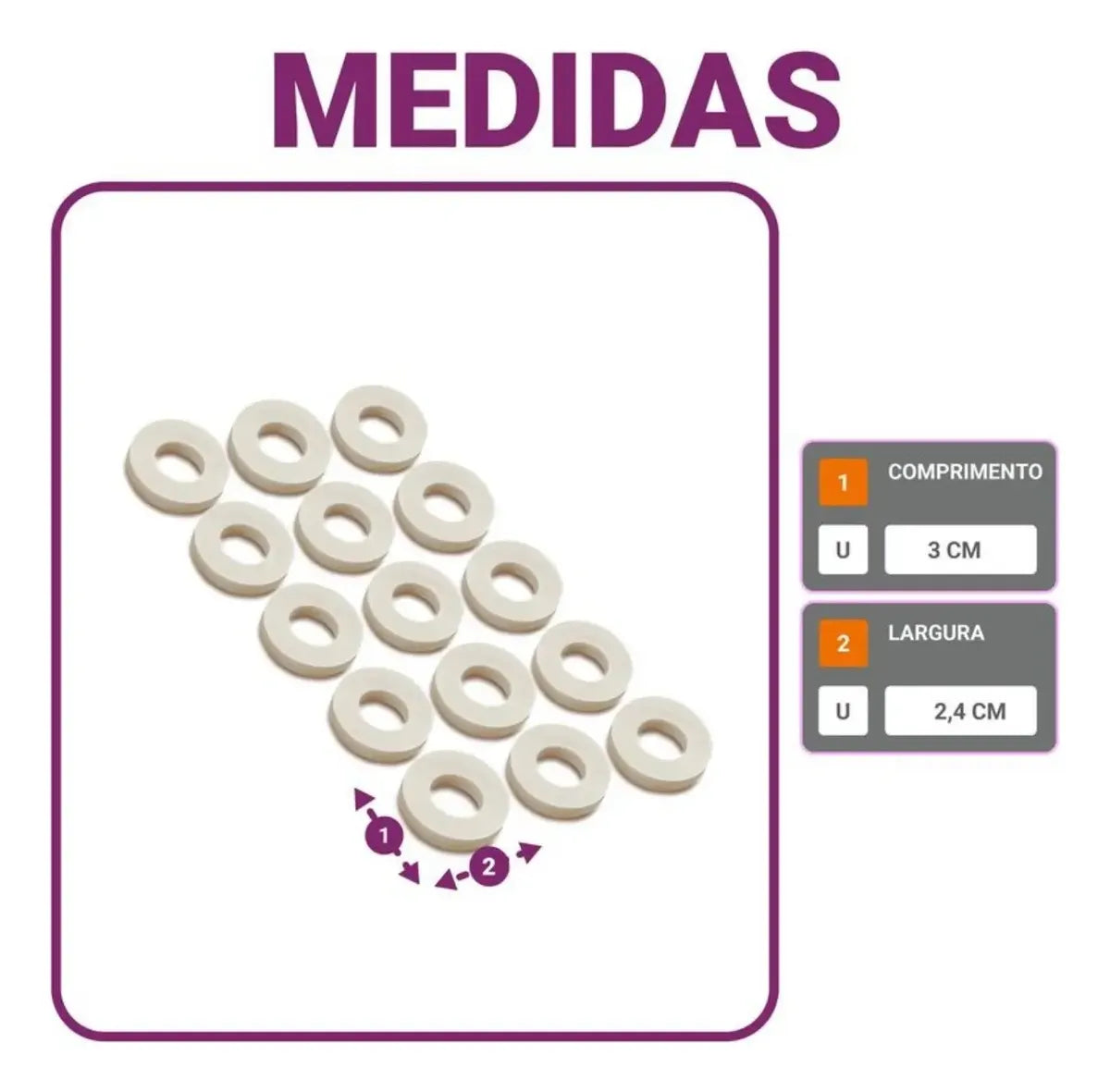 Protetor Adesivo p/ Calos Entre Dedos c/ 15 und Hidrolight
