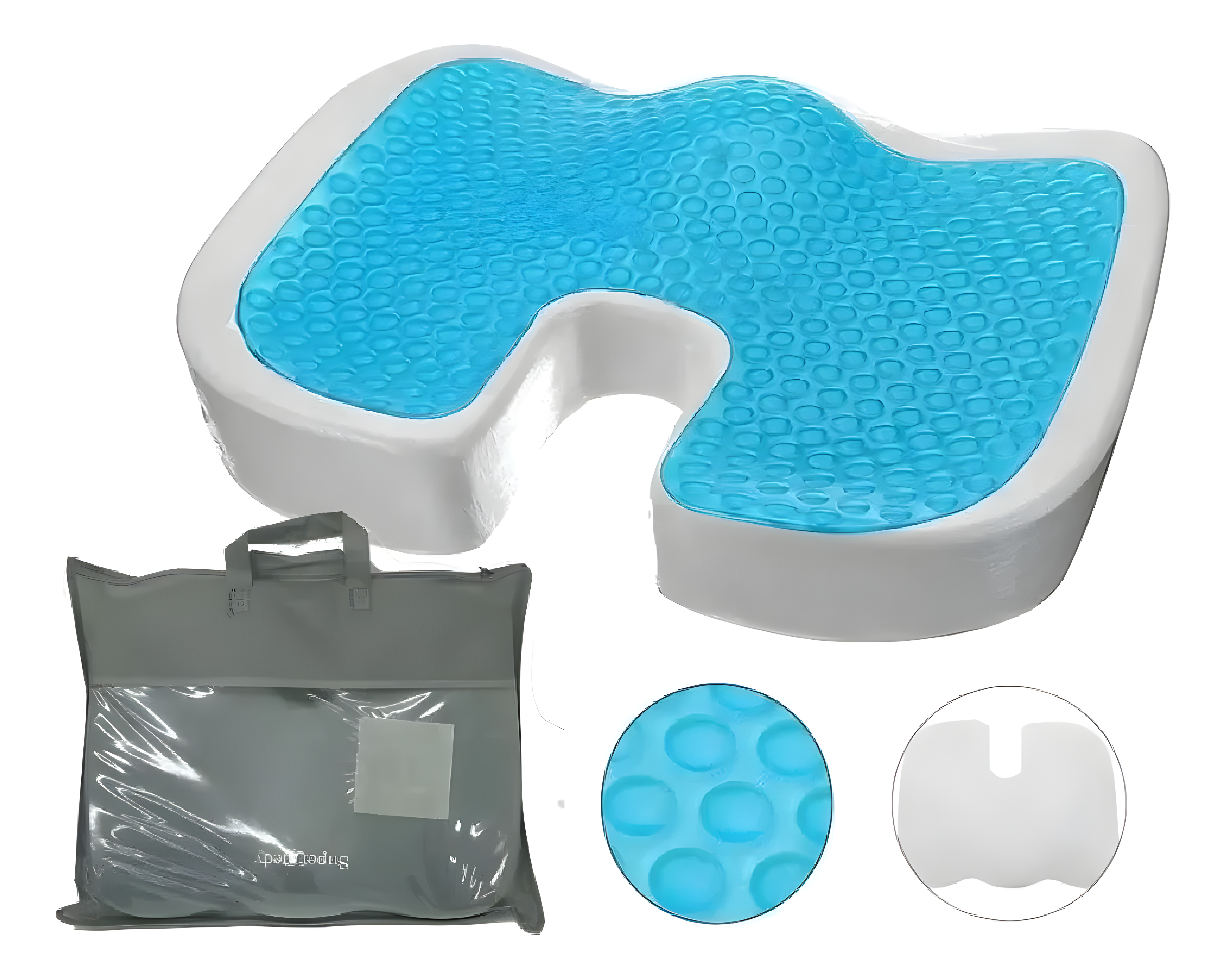Almofada Anatomica Gel Protetor Coccix C/ Capa - Supermedy