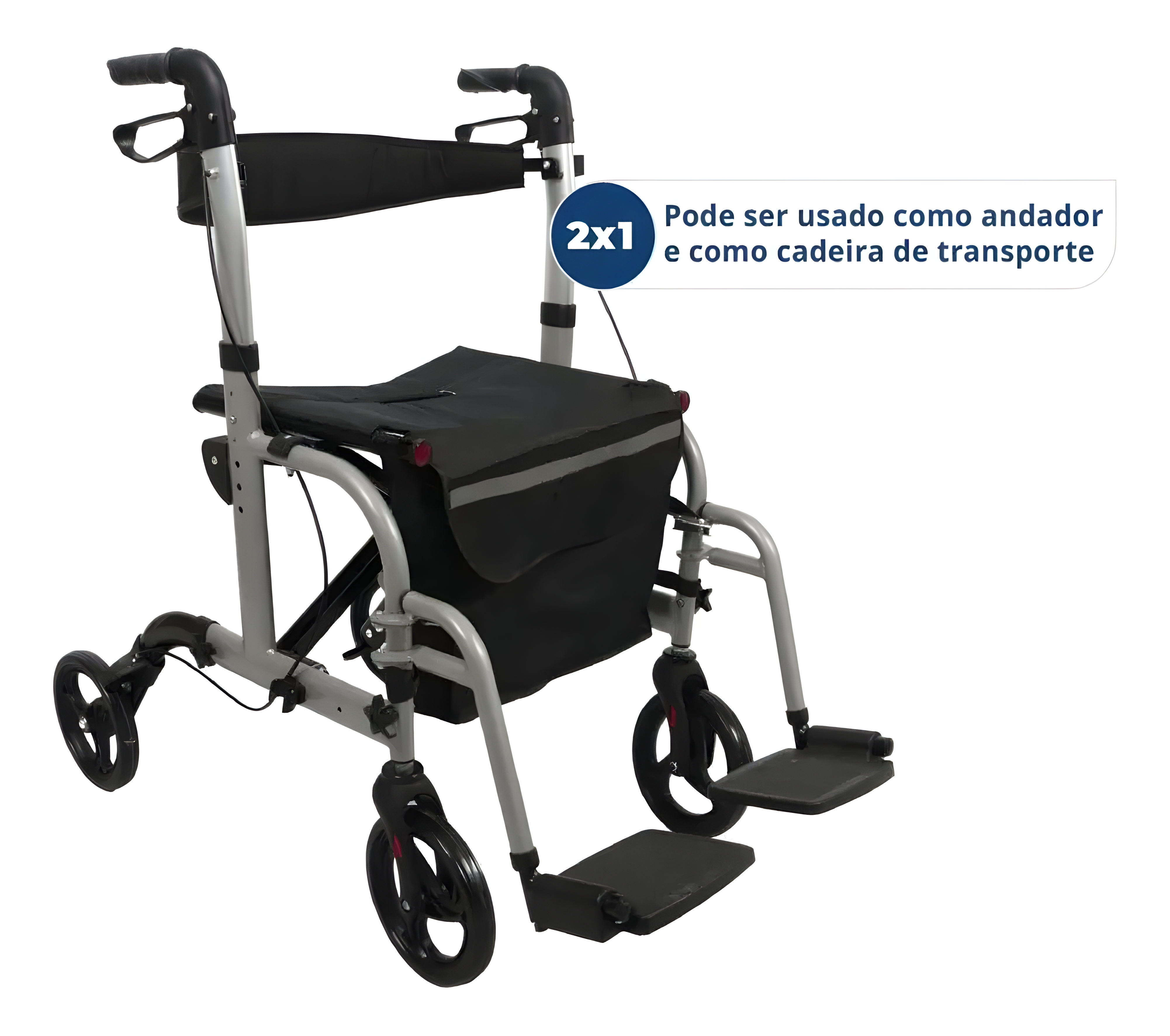 Andador 2x1 Com Apoio de Pés - Mobil