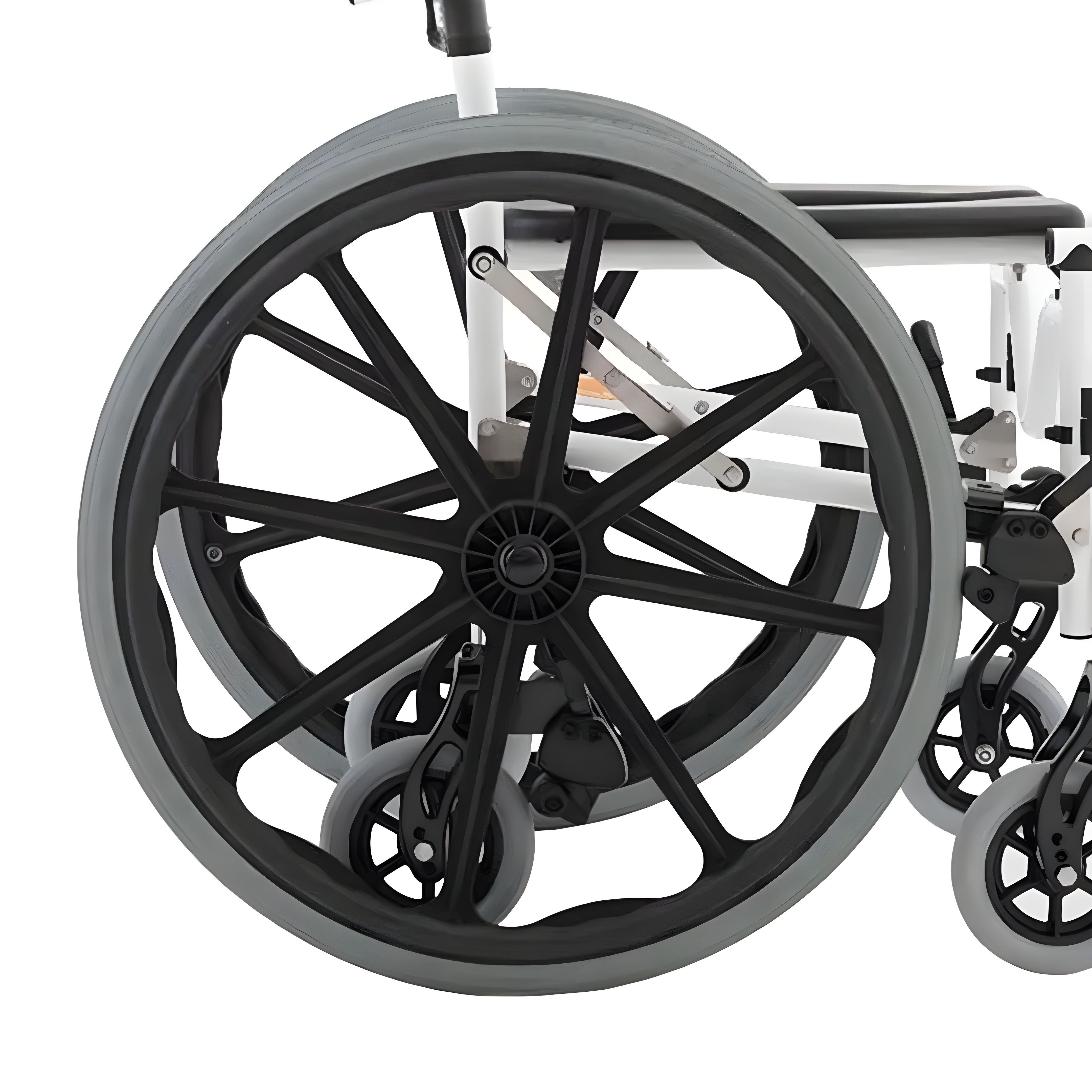 Roda Traseira c/ Trava Cadeira de Banho H1 - Ortobras