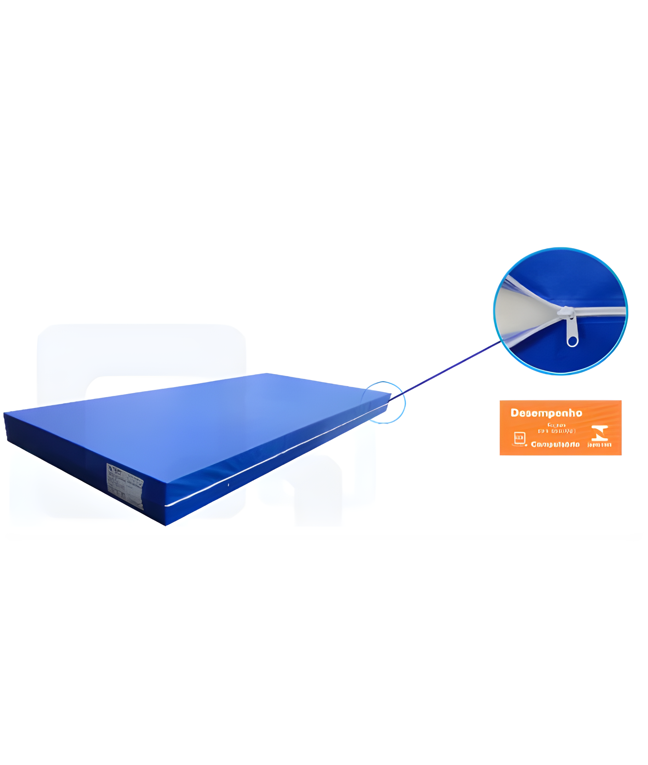 Colchão Hospitalar Impermeável 1,88x0,88m P/Cama Fawler Altura 12cm D28
