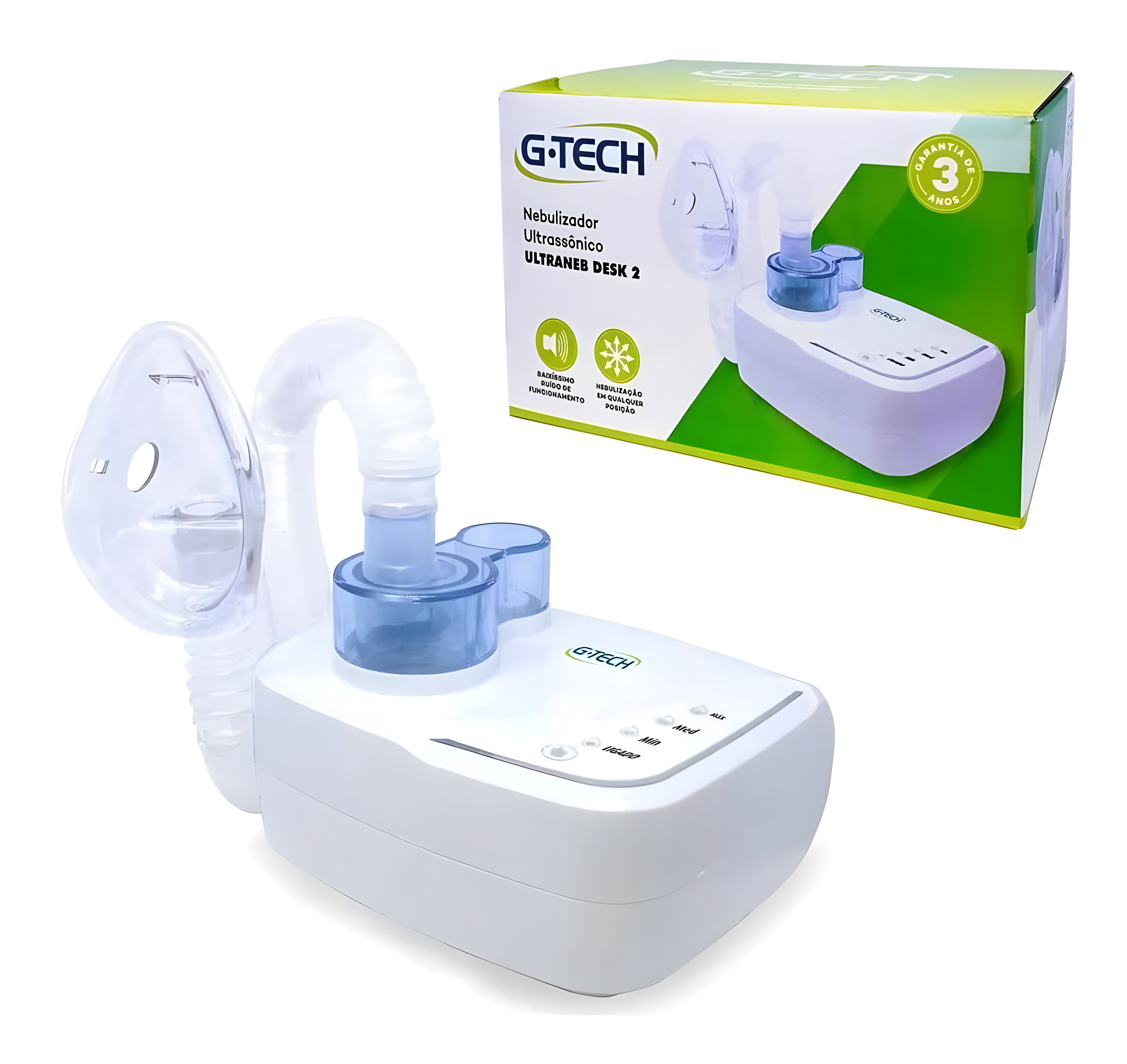 Inalador e Nebulizador Ultrassônico Ultraneb Desk 2 Bivolt G-Tech & E-book