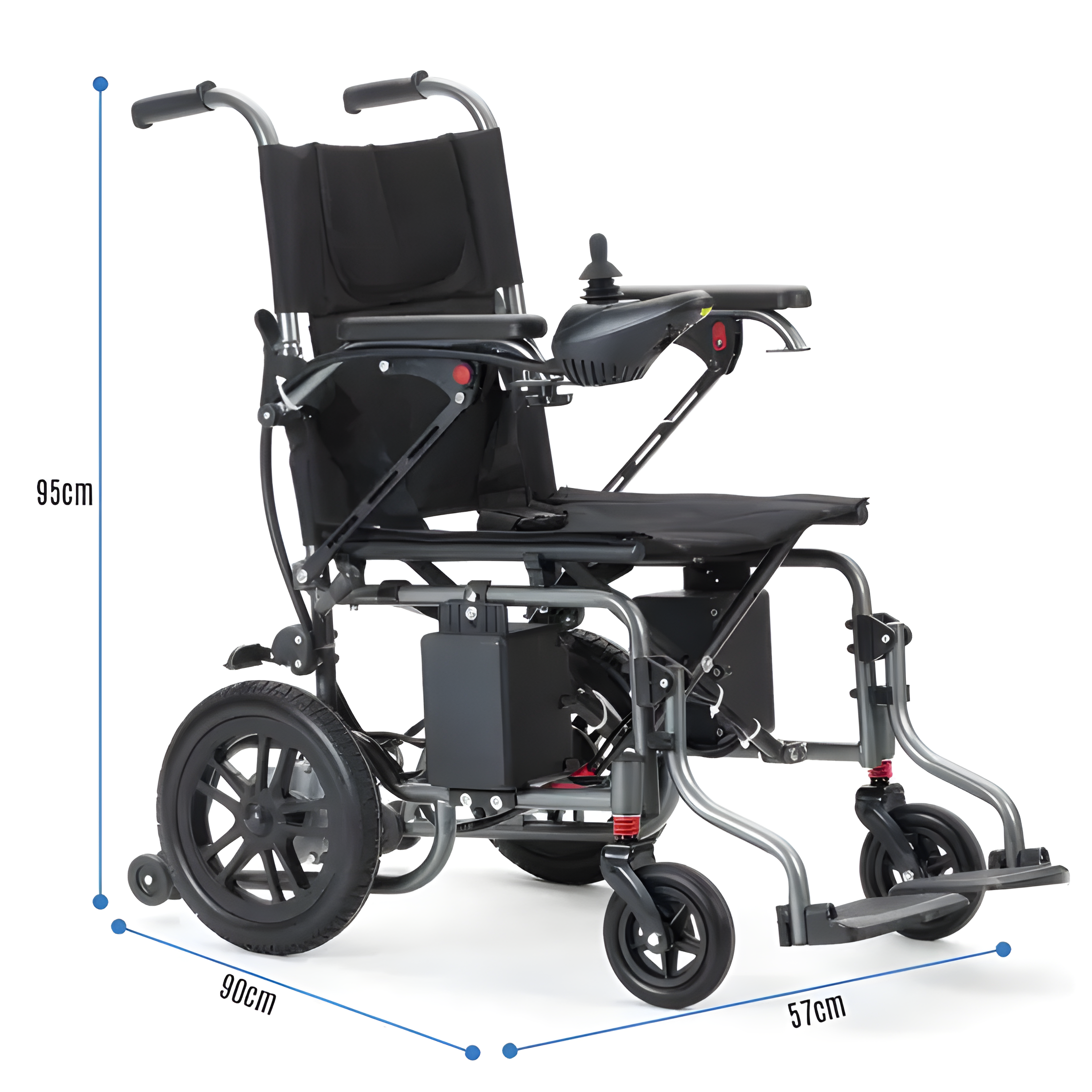 Cadeira de Rodas Motorizada W208-E Elétrica Leve Dobrável Winnermed