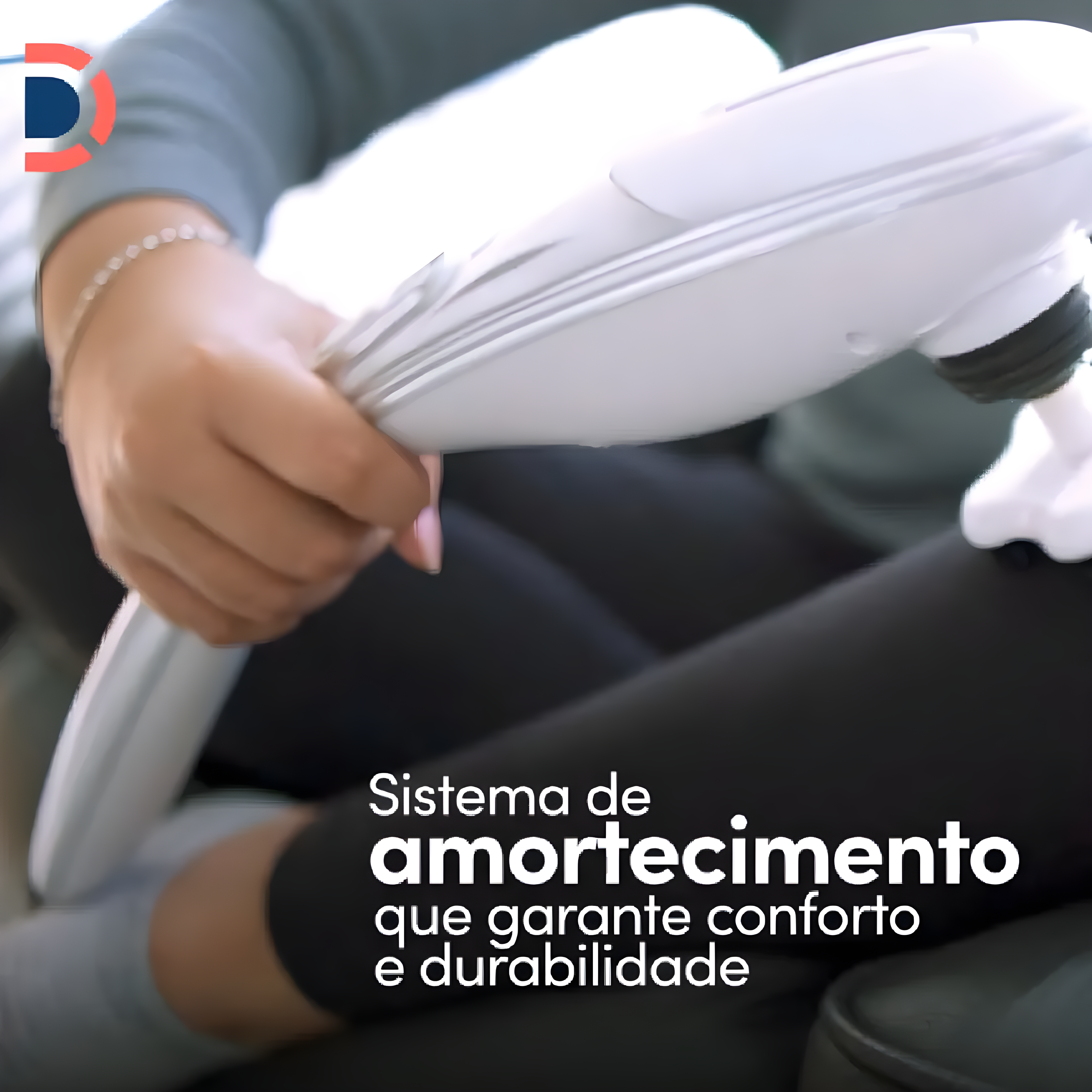Massageador Corporal Hammer com 5 Discos Massageadores Dellamed + E-book