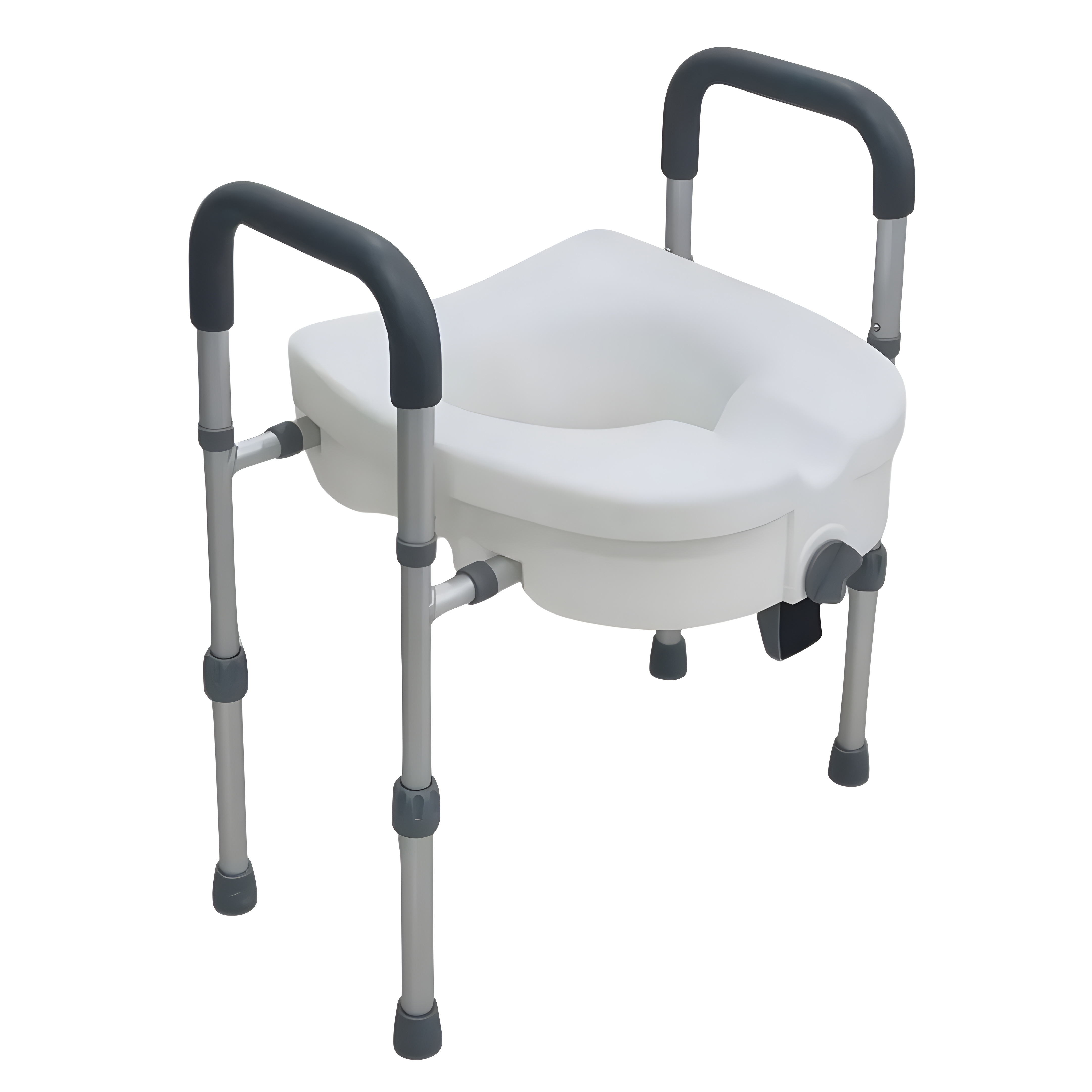 Assento Sanitário Elevado Com Barra De Apoio Alumínio - Supermedy