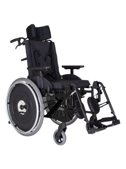 Cadeira de Rodas MA3R Alumínio Reclinável 44cm Preta Ortomobil