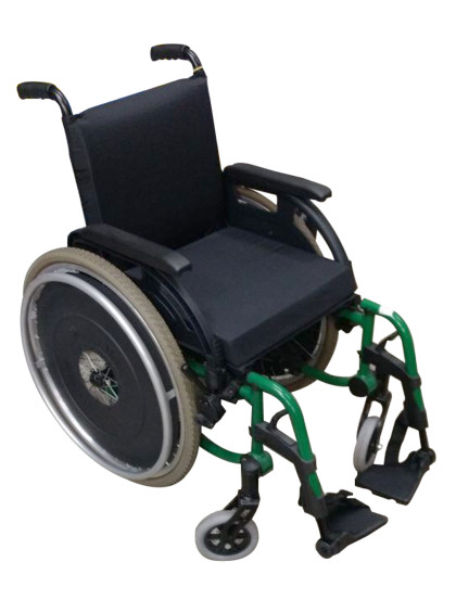 Cadeira de Rodas K3 Alumínio Pés Removíveis 42cm Verde Folha Ortobras