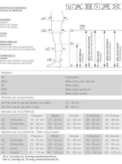 Meia de Compressão 3/4 Venosan Legline 20-30 mmHg Olinda G