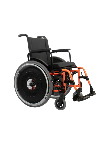 Cadeira de Rodas Dobravel MA3E 48cm Laranja Ortomobil