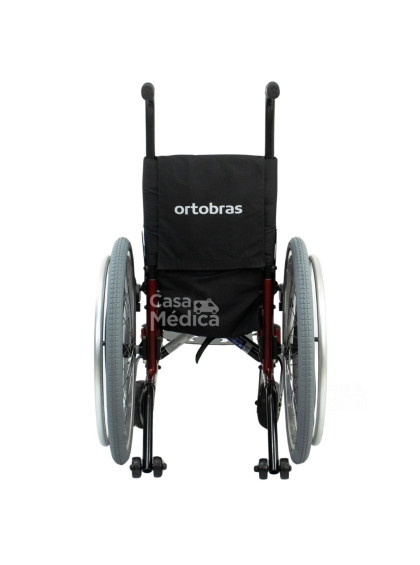 Cadeira de Rodas Infantil Mini K 34cm Vermelho Perolizado Ortobras