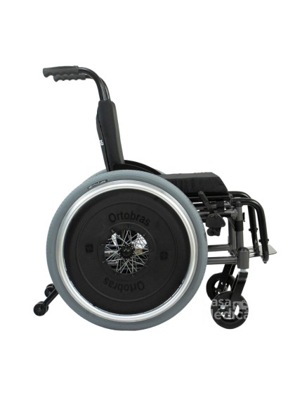 Cadeira de Rodas Infantil Mini K Assento 30cm Grafite Ortobras