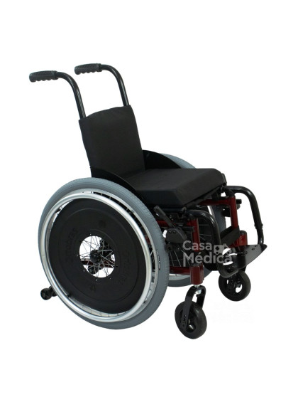 Cadeira de Rodas Infantil Mini K Assento 30cm Vermelho Perolizado Ortobras