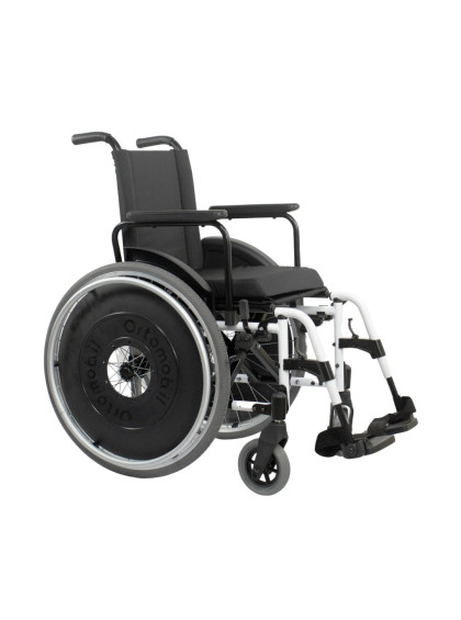 Cadeira de Rodas Dobravel MA3E 46cm Branco Ortomobil