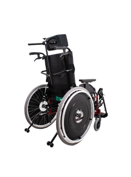 Cadeira de Rodas MA3R Alumínio 44cm Vermelha Reclinável Ortomobil