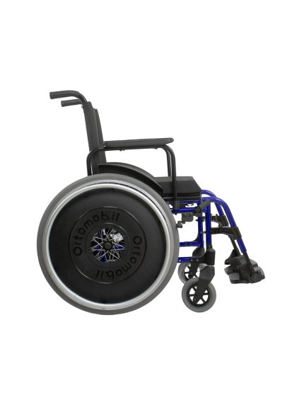 Cadeira de Rodas Dobravel MA3E 42cm Azul Ortomobil