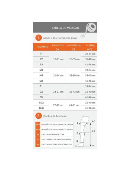 Meia de Compressão 3/4 Sigvaris Select Comfort 20-30 mmHg M2