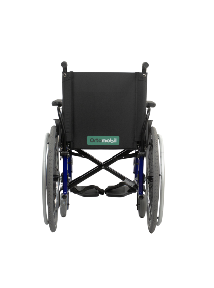 Cadeira de Rodas Dobravel MA3E 42cm Azul Ortomobil