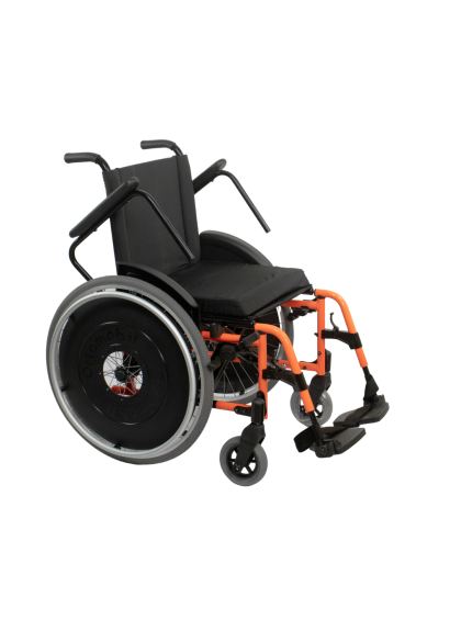 Cadeira de Rodas Dobravel MA3E 40cm Laranja Ortomobil