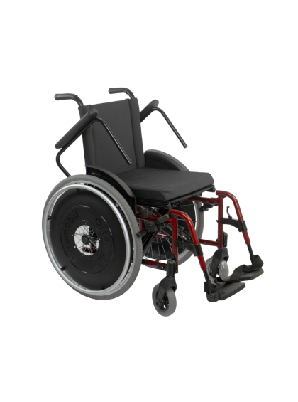 Cadeira de Rodas Dobravel MA3E 42cm Cereja Ortomobil