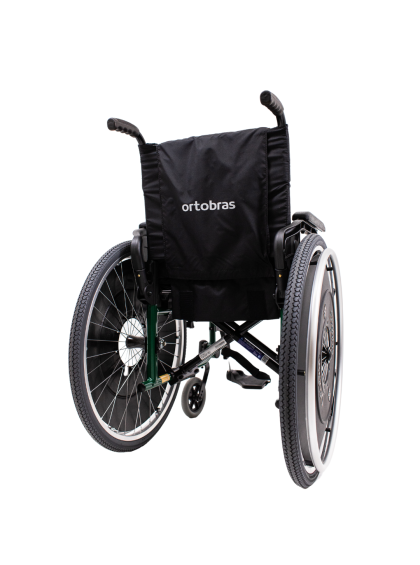 Cadeira de Rodas K3 Alumínio Pés Removíveis 42cm Verde Folha Ortobras