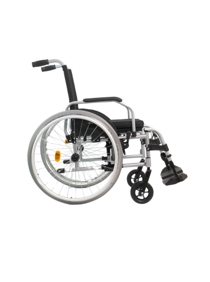 Cadeira de Rodas Alumínio Start C1 Plus Pés Rebatíveis 40,5cm Prata Ottobock