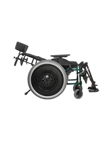 Cadeira de Rodas MA3R Alumínio 44cm Verde Reclinável Ortomobil