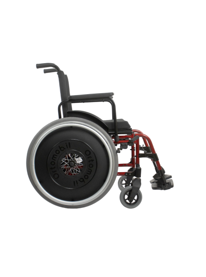 Cadeira de Rodas Dobravel MA3E 40cm Cereja Ortomobil