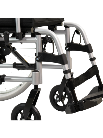 Cadeira de Rodas Alumínio Start C1 Plus Pés Rebatíveis 40,5cm Prata Ottobock