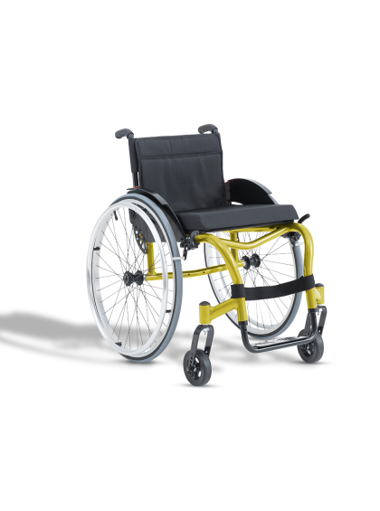 Cadeira de Rodas Monobloco Star Lite 38cm Amarelo Flúor Ortobras