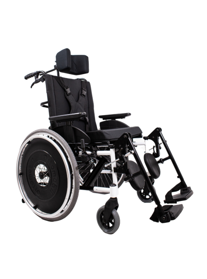 Cadeira de Rodas MA3R Alumínio 50cm Branca Reclinável Ortomobil