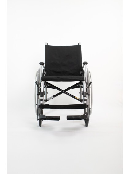 Cadeira de Rodas Alumínio Start C1 Plus Pés Rebatíveis 38cm Prata Ottobock