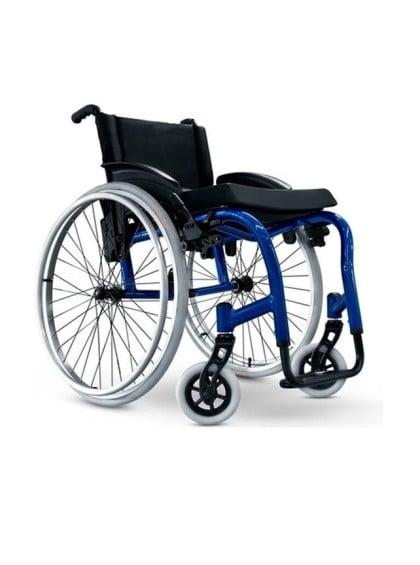 Cadeira de Rodas Monobloco Star Lite 40cm Azul Glacial Ortobras