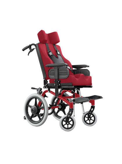 Cadeira de Rodas Conforma Tilt Reclinável com Apoio Postural 40cm Vermelho