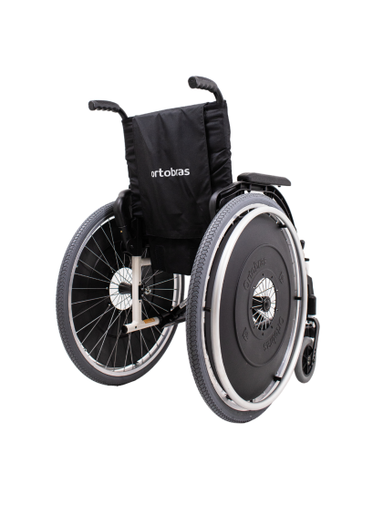 Cadeira de Rodas K3 Alumínio Pés Removíveis 42cm Branco Ortobras