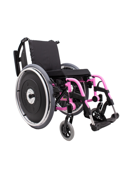 Cadeira de Rodas K3 Alumínio Pés Removíveis 42cm Rosa Ortobras