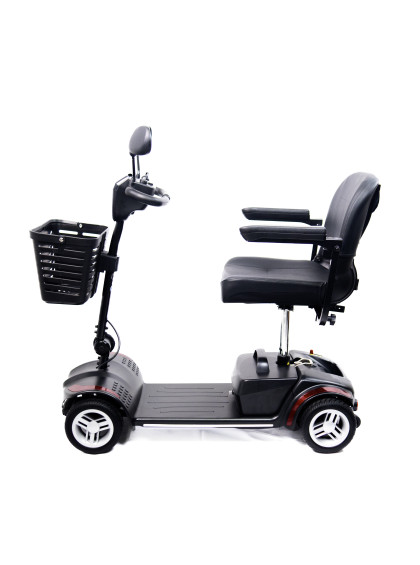 Cadeira de Rodas Motorizada Scooter Elétrica Dobrável até 136kg - Vermelha