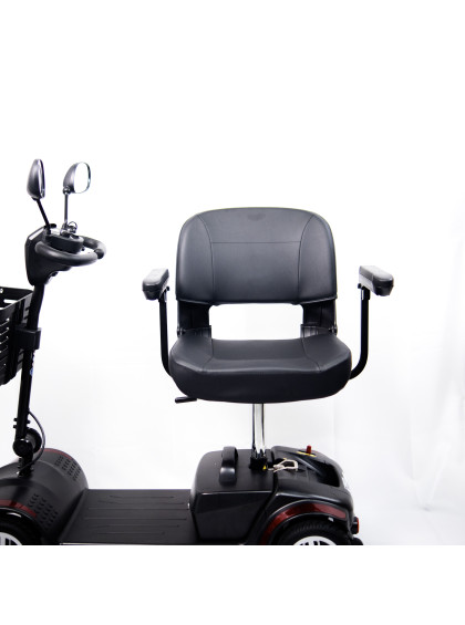 Cadeira de Rodas Motorizada Scooter Elétrica Dobrável até 136kg - Vermelha