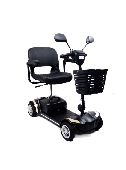 Cadeira de Rodas Motorizada Scooter Elétrica Dobrável até 136kg - Dourada
