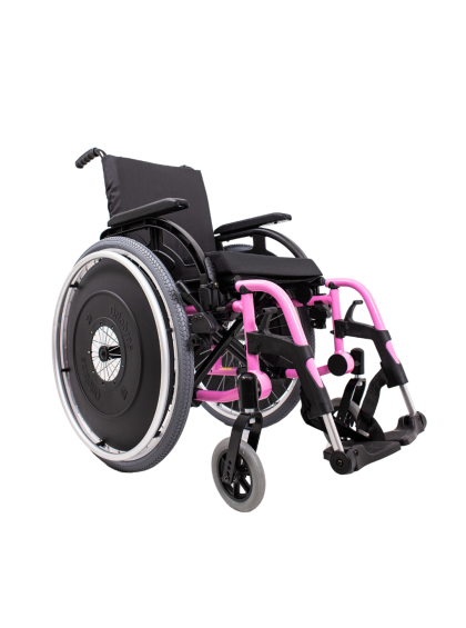 Cadeira de Rodas K3 Alumínio Pés Removíveis 40cm Rosa Ortobras